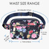 Picture of ZORFIN Fanny Packs for Women Men, Crossbody Fanny Pack, Belt Bag with Adjustable Strap, Fashion Waist Pack for Outdoors/Workout/Traveling/Casual/Running/Hiking/Cycling (Floral)