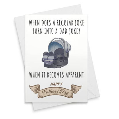 Picture of Father's Day Card For New Dad - Funny Father's Day Card - New Dad Father's Day Card - Dad Joke Father's Day Card For New Parent [00301]