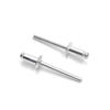 Picture of ISPINNER 100pcs 3/16" x 3/8" Aluminum Blind Rivets, 4.8 x 10mm Pop Rivets, Pack of 100 (Silver)