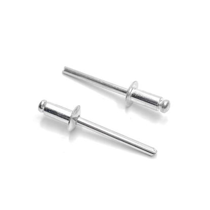 Picture of ISPINNER 100pcs 3/16" x 3/8" Aluminum Blind Rivets, 4.8 x 10mm Pop Rivets, Pack of 100 (Silver)
