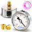 Picture of MEANLIN MEASURE -30~0Psi Stainless Steel 1/4" NPT 2.5" Single Scale FACE DIAL,Glycerin Filled Fuel Pressure Gauge,Liquid Filled Pressure Gauge WOG Water Oil Gas Back Mount