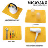 Picture of MicoYang Silicone Dish Drying Mat for Multiple Usage,Easy clean,Eco-friendly,Heat-resistant Silicone Mat for Kitchen Counter or Sink,Refrigerator or drawer liner Yellow L 16 inches x 12 inches