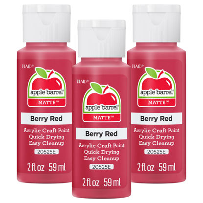 Picture of Apple Barrel Acrylic Paint, Berry Red (Pack of 3) 2 oz, 20525EA