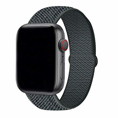 Picture of YC YANCH Sport Loop Compatible with Apple Watch Band 38mm/ 40mm, Breathable Soft Wristband Strap Replacement Compatible for iWatch Series 1/2/3/4/5/6/SE (38mm/40mm, Storm Gray)