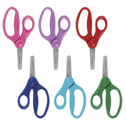 Picture of Fiskars Blunt-Tip Kids Scissors 5 inch, 6 Pack, Colors May Vary