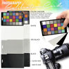 Picture of Camera Color Correction White Balance Card, 4In1 Color Correction Card Set by Pixiss, 18% Gray, Black, All in Glossy and Matte, Premium Exposure Card Set with Free Camera Lens Micro Fiber Cloth