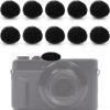 Picture of Nezyo 10 Pieces Camera Mic Windscreen Furry Camera Wind Muff Wind Cover Built in Microphone Outdoor Wind Filter for DSLRs Mic Outdoor Windshield