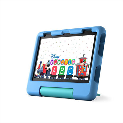Picture of Amazon Fire HD 8 Kids tablet, 8" HD display, ages 3-7, includes 2-year worry-free guarantee, Kid-Proof Case, 32 GB, (2022 release), Blue