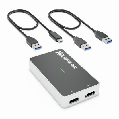 Picture of Plugable HDMI Video Capture Card, USB 3.0 or USB C, Record, Stream and Go Live with DSLR, 1080P 60FPS with HDMI Pass Through - Compatible with Windows, Mac OS, Linux, OBS Streaming