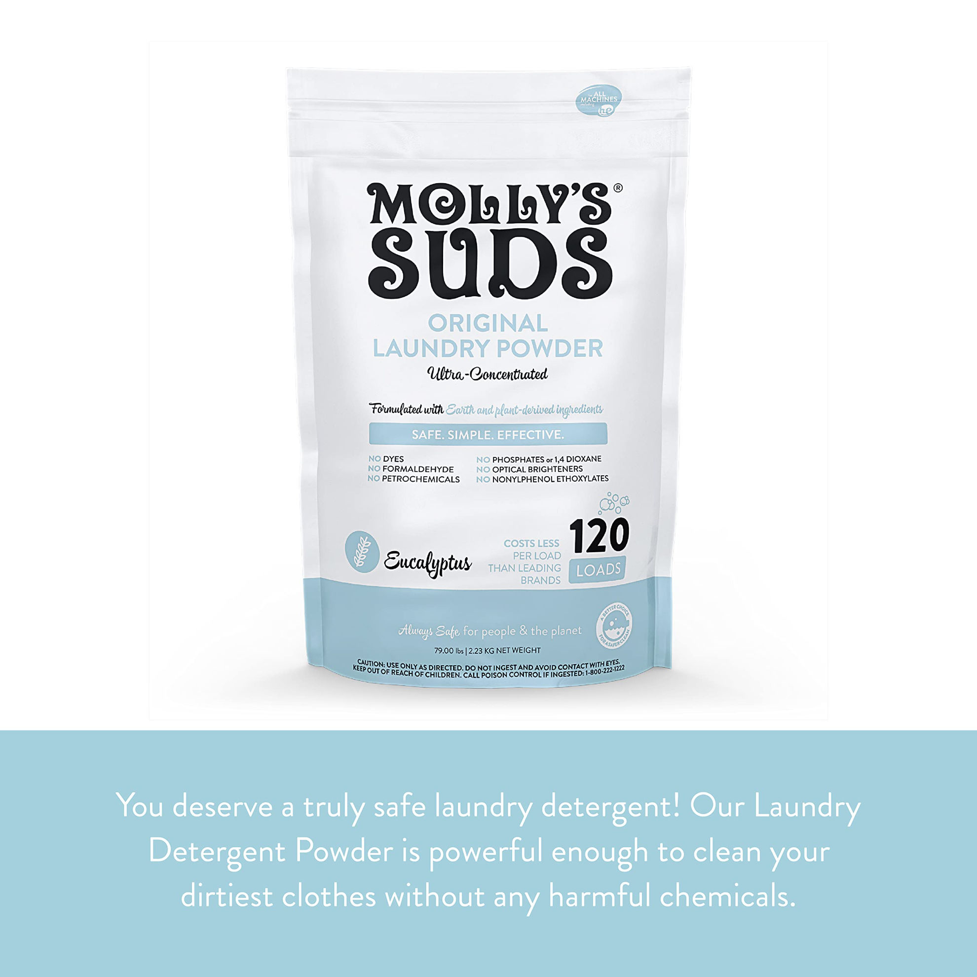 GetUSCart Molly's Suds Original Laundry Detergent Powder Natural