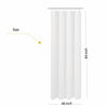Picture of N&Y HOME Fabric Shower Curtain Liner Extra Long Stall Size 48 x 84 inches, Hotel Quality, Washable, White Bathroom Curtains with Grommets, 48x84