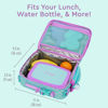 Picture of Bentgo® Kids Lunch Bag - Durable, Double Insulated, Water-Resistant Fabric, Interior & Exterior Zippered Pockets, Water Bottle Holder - Ideal for Children 3+ (Mermaid Scales)