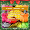 Picture of Embroidery Floss 54 skeins Crossstitch Thread - Bracelets String - 50Pcs Embroidery Thread and Free Set of 4pcs Metallic Thread