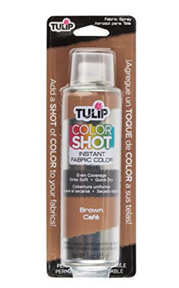 Picture of TULIP Color Shot Instant Spray Fabric Color 3Oz Brown, 3" x 3" (34965)