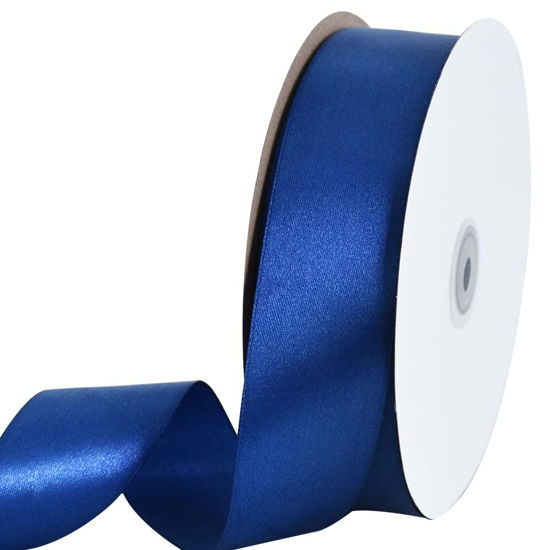 GetUSCart- TONIFUL 1-1/2 Inch (40mm) x 100 Yards Navy Blue Wide Satin  Ribbon Solid Fabric Ribbon for Gift Wrapping Chair Sash Valentine's Day  Wedding Birthday Party Decoration Hair Floral Craft Sewing