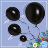 Picture of MOMOHOO Black Balloons Garland Arch - 100Pcs 5/10/12/18 Inch Black Balloons Different Sizes Halloween Balloons, Graduation Party Decorations, Birthday Ballons Black Latex Balloons Anniversary Balloons