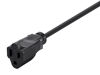 Picture of Monoprice 105296 1ft 16AWG Power Extension Cord Cable, 13A (NEMA 5-15P to NEMA 5-15R),Black - 13A