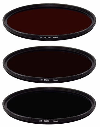 Picture of ICE Infrared 3 Filter Set 58mm IR 760 850 950 58 Optical Glass Slim