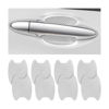 Picture of 8PCS Car Door Handle Sticker, Carbon Fiber Anti-Scratches Car Door Cup Protector, Non-Marking Auto Door Handle Protective Film, Self-Adhesive Door Side Paint Protector for All Cars (Silver/8 PCS)