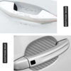Picture of 8PCS Car Door Handle Sticker, Carbon Fiber Anti-Scratches Car Door Cup Protector, Non-Marking Auto Door Handle Protective Film, Self-Adhesive Door Side Paint Protector for All Cars (Silver/8 PCS)
