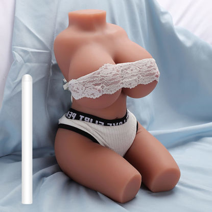 Picture of bsqipsd Sex Doll Torso Male Masturbator with Realistic 3D Texture Vagina and Tight Anus, bsqipsd 3 in 1 Adult Sex Toy with Big Boobs, for Vagina, Breast, Anal Sex… (8.0ib Wheat Color)