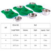 Picture of Hubulk Pet Dog Bowls 2 Stainless Steel Dog Bowl with No Spill Non-Skid Silicone Mat + Pet Food Scoop Water and Food Feeder Bowls for Feeding Small Medium Large Dogs Cats Puppies (X- L, Huntergreen)