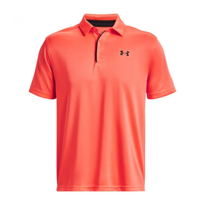 Picture of Under Armour Men's Tech Golf Polo , (877) After Burn / / Black , Large