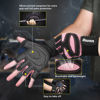Picture of ihuan Ventilated Weight Lifting Gym Workout Gloves Full Finger with Wrist Wrap Support for Men & Women, Full Palm Protection, for Weightlifting, Training, Fitness, Hanging, Pull ups (Pink, XS)