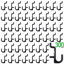 Picture of Pegboard Hooks Kit 300 PK Pegboard J Hook Assortment Black Peg Hooks Accessories