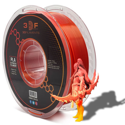 Picture of 3DF Printing Filament - Red Gold PLA 3D Filament for FDM 3D Printers | PLA Filament 1.75mm | Dimensional Accuracy +/- 0.02mm | 1kg (2.2lbs) Spool | Pack of 1