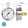 Picture of MEANLIN MEASURE 0~60Psi Stainless Steel 1/4" NPT 2.5" FACE DIAL Liquid Filled Pressure Gauge WOG Water Oil Gas Back Mount (Pack of 2）