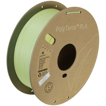 Picture of Polymaker Dual Color Matte PLA Filament 1.75mm Teal-Yellow, 1.75 PLA 3D Printer Filament 1kg - PolyTerra Dichromatic 1.75 PLA Filament Two Color Chameleon Matte 3D Printing Filament