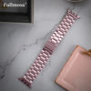 Picture of Fullmosa Compatible Apple Watch Band 42mm 44mm 45mm 49mm 38mm 40mm 41mm, Stainless Steel iWatch Band with Case for Apple Watch Series 8/7/6/5/4/3/2/1/SE/SE2/Ultra, 42mm 44mm 45mm Rose Pink