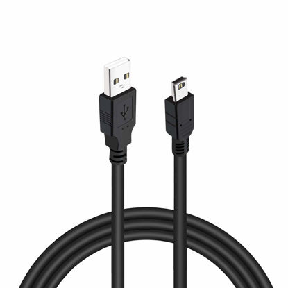 Picture of Suptig Charging Cable Mini USB Charging Cable 2 Pack Compatible for Gopro Hero 4 Silver Hero 4 Black Hero 3+ Silver Hero 3+ Black Hero 3 White Hero 3 Black Hero 3 Silver Hero 2 Hero 1(Black)