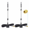 Picture of Bingfu Dual Band WiFi 2.4GHz 5GHz 5.8GHz 9dBi Magnetic Base SMA Male Antenna (2-Pack) for Wireless Vedio Security Camera Surveillance Recorder Truck Trailer Rear View Backup Camera Reversing Monitor
