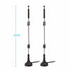Picture of Bingfu Dual Band WiFi 2.4GHz 5GHz 5.8GHz 9dBi Magnetic Base SMA Male Antenna (2-Pack) for Wireless Vedio Security Camera Surveillance Recorder Truck Trailer Rear View Backup Camera Reversing Monitor