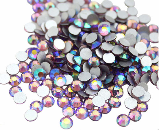 Jollin Glue Fix Crystal Flatback Rhinestones Glass Diamantes Gems for Crafts Decorations Clothes Shoes 6.4mm SS30 288pcs