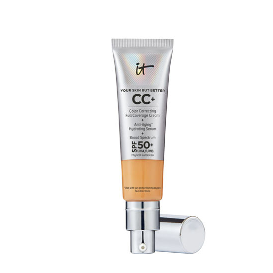 Picture of IT Cosmetics Your Skin But Better CC+ Cream, Tan Warm - Color Correcting Cream, Full-Coverage Foundation, Hydrating Serum & SPF 50+ Sunscreen - Natural Finish - 1.08 fl oz