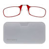 Picture of ThinOptics Reading Glasses + White Universal Pod Case | Red Frames, 1.00 Strength Readers Red Frames / White Case, 44 mm