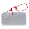 Picture of ThinOptics Reading Glasses + White Universal Pod Case | Red Frames, 1.00 Strength Readers Red Frames / White Case, 44 mm