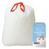 Picture of Amazon Basics Tall Kitchen Drawstring Trash Bags, Clean Fresh Scent, 13 Gallon, 45 Count (Previously Solimo)