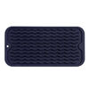 Picture of MicoYang Silicone Dish Drying Mat for Multiple Usage,Easy clean,Eco-friendly,Heat-resistant Silicone Mat for Kitchen Counter,Sink,Bar,Bottle,or Cup Navy Blue S 12inches x 6 inches