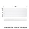 Picture of MicoYang Silicone Dish Drying Mat for Multiple Usage,Easy clean,Eco-friendly,Heat-resistant Silicone Mat for Kitchen Counter,Sink,Bar,Bottle,or Cup Translucent M 17 inches x 6 inches