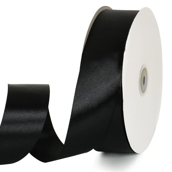 2 inch black clearance satin ribbon