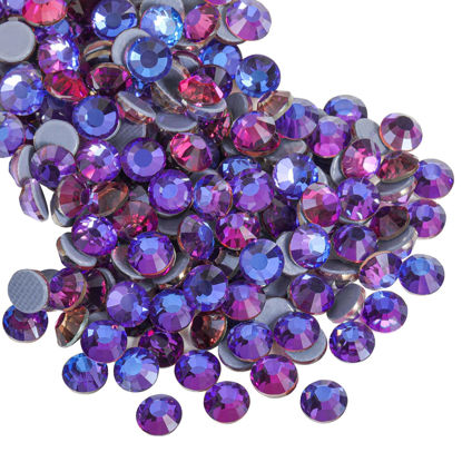 Picture of Beadsland Hotfix Rhinestones, 1440pcs Flatback Crystal Rhinestones for Crafts Clothes DIY Decorations, Purple Velvet, SS16, 3.8-4.0mm