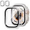 Picture of 2 Pack Case with Tempered Glass Screen Protector for Apple Watch Ultra 49mm,JZK Slim Guard Bumper Full Coverage Hard PC Protective Cover Thin Case for iWatch Ultra 49mm Accessories,Clear