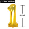 Picture of 17 Number Balloons Gold Big Giant Jumbo Number 17 Foil Mylar Balloons for 17th Birthday Party Supplies 17 Anniversary Events Decorations
