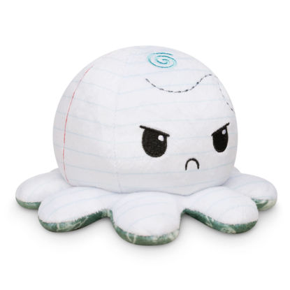 Picture of TeeTurtle | The Original Reversible Octopus Plushie | Patented Design | Chalkboard + Notebook | Happy + Angry | Show your mood without saying a word!