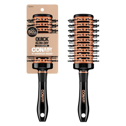 Picture of Conair Quick Blow-Dry Copper Collection, Vented Round Brush, Hair Brush, 1 count