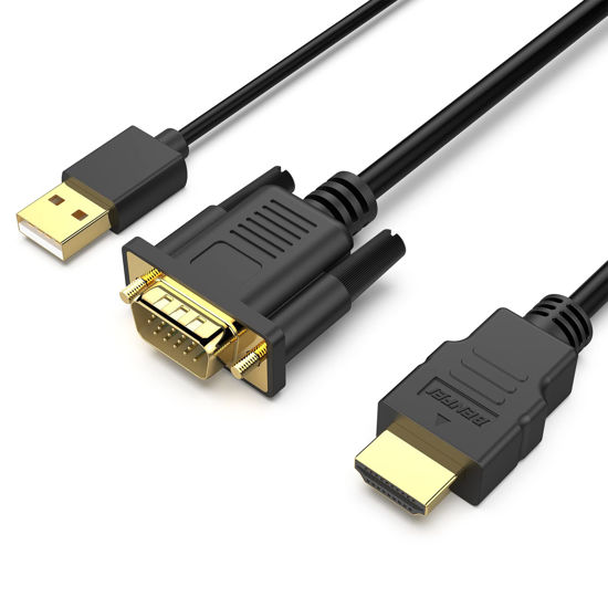 GetUSCart BENFEI VGA to HDMI Cable, 1.8M 1080P Cable from VGA Computer